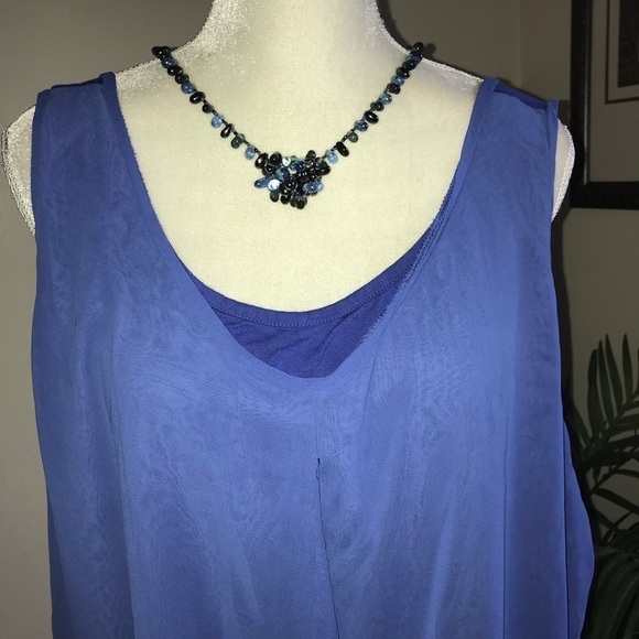 Lane Bryant Sleeveless Draped Front Top 26 / 28 - Picture 2 of 3